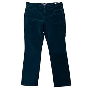 NYDJ Women's Lift Tuck Technology Corduroy Skinny Pant Dark Green Size 14